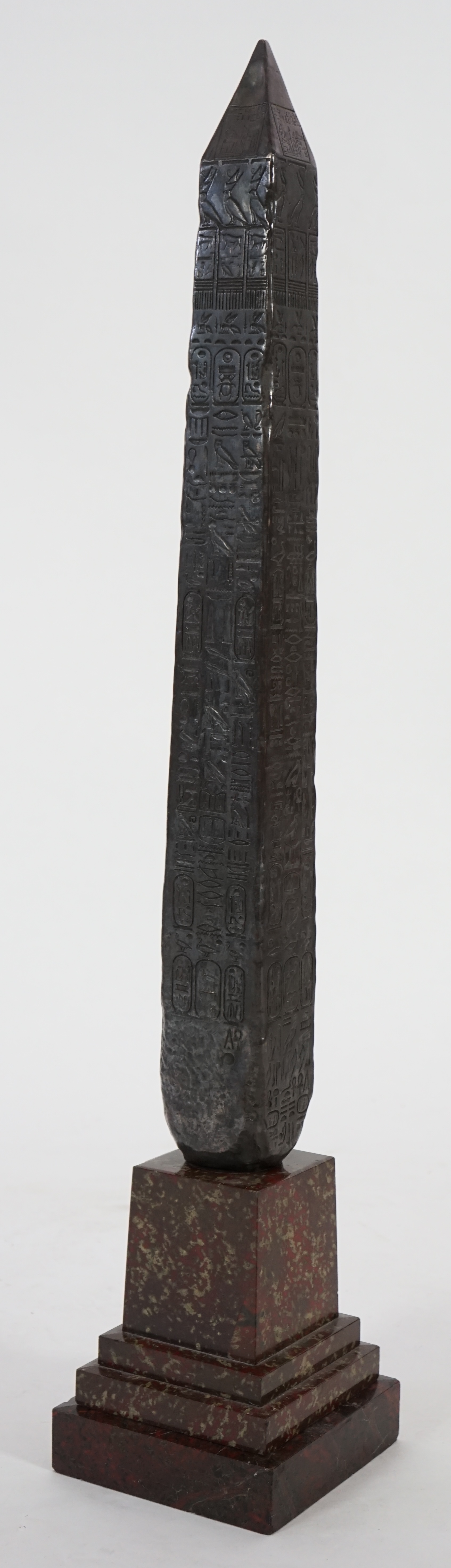 A 19th century Grand Tour style bronzed model of Cleopatra's Needle